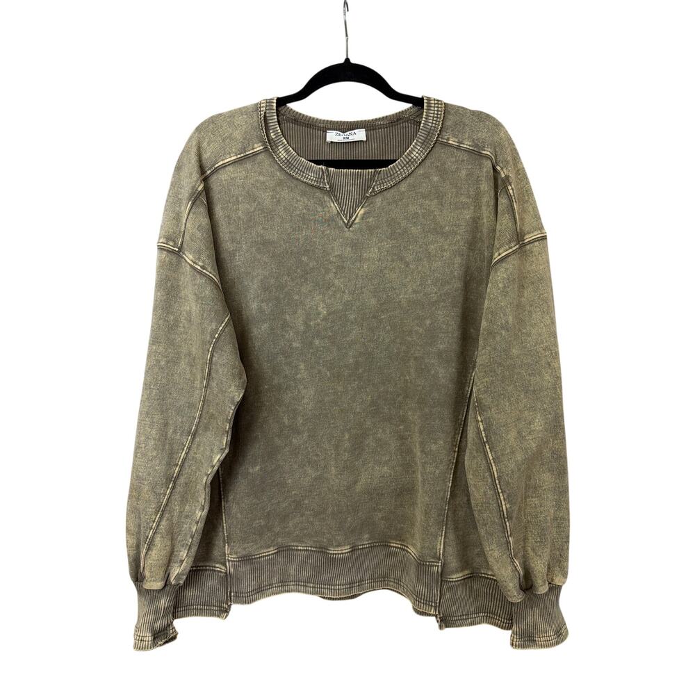 NWT Zenana Mocha Casual Everyday Top S/M (Style 26059)